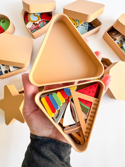 NEW - Shape Mini Trays with Lid by WooBeWee