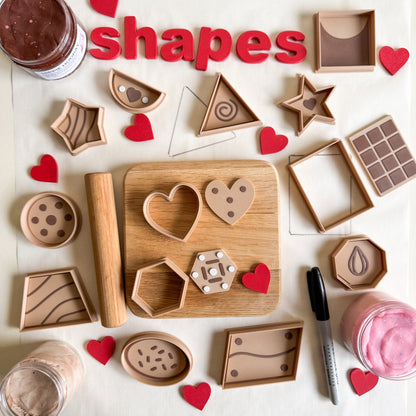 NEW Shape Bio Dough Cutter set of 13 and Matching Toppings
