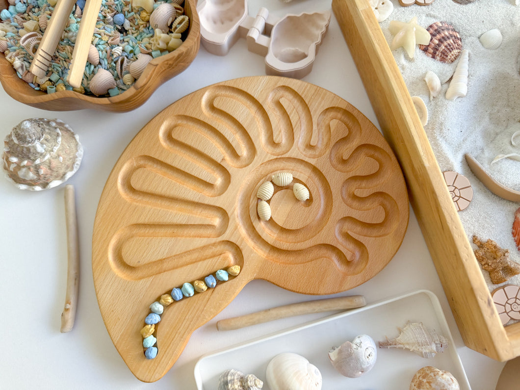 Wooden Labyrinth and Sensory Board