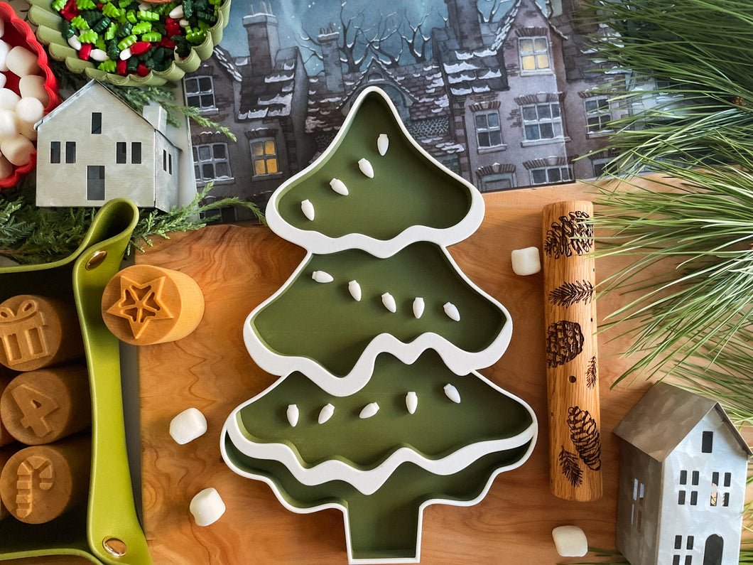 Snowy Pine Tree Bio Sensory Tray