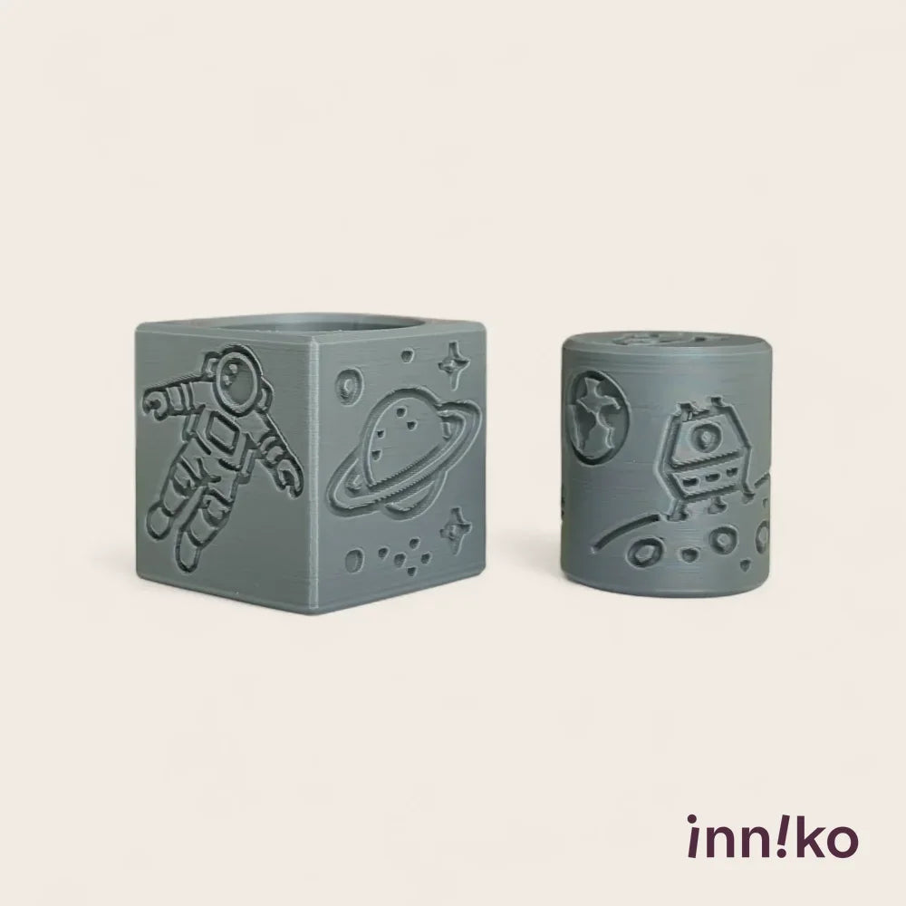 Space-Themed 2-in-1 Cube with Roller – A Twist on Classic Dough Play - by inniko