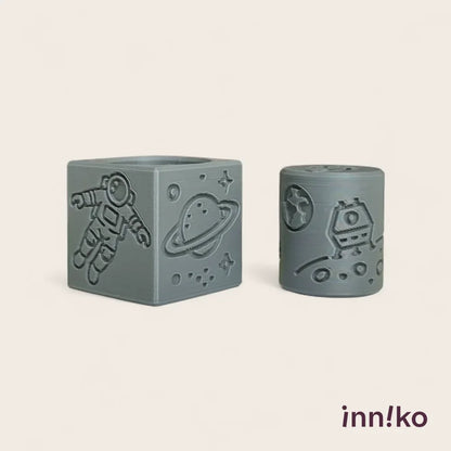 Space-Themed 2-in-1 Cube with Roller – A Twist on Classic Dough Play - by inniko
