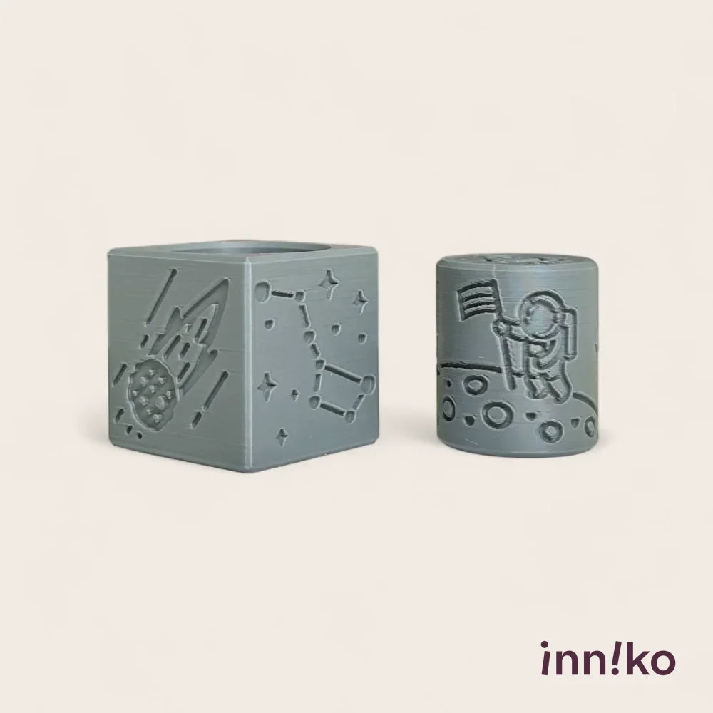 Space-Themed 2-in-1 Cube with Roller – A Twist on Classic Dough Play - by inniko