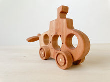 Load image into Gallery viewer, Nature Based Toys, Handmade, Daddy&#39;s Treasures, Wooden Tractor, Wooden Toy, Wooden toys, Wooden Tractor with trailer, Toy Tractor, Handmade, wooden gift, Natural wood toys, Wooden Tractor Toy with Trailer, Farm Vehicle Set, Toddler Push Toy, Montessori, Natural Toy Gift For Kid, Waldorf Toys, Baby Shower Birthday Gift, wooden airplane, airplane, submarine, school bus

