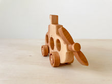 Load image into Gallery viewer, Nature Based Toys, Handmade, Daddy&#39;s Treasures, Wooden Tractor, Wooden Toy, Wooden toys, Wooden Tractor with trailer, Toy Tractor, Handmade, wooden gift, Natural wood toys, Wooden Tractor Toy with Trailer, Farm Vehicle Set, Toddler Push Toy, Montessori, Natural Toy Gift For Kid, Waldorf Toys, Baby Shower Birthday Gift, wooden airplane, airplane, submarine, school bus
