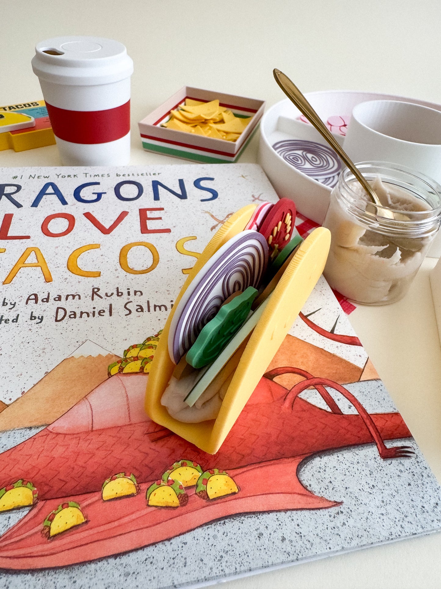Little Chef’s Taco Bar, Sensory Play Collection, 3D-Printed Pretend Play Set