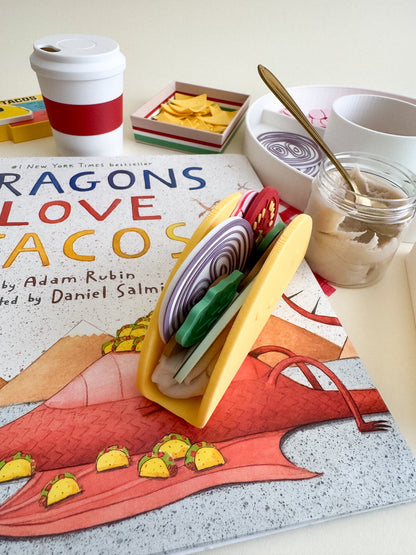 Little Chef’s Taco Bar, Sensory Play Collection, 3D-Printed Pretend Play Set