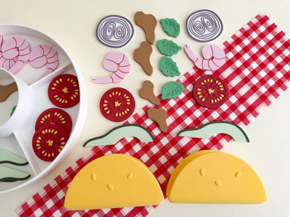 Little Chef’s Taco Bar, Sensory Play Collection, 3D-Printed Pretend Play Set