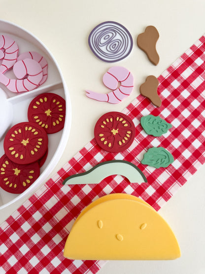 Little Chef’s Taco Bar, Sensory Play Collection, 3D-Printed Pretend Play Set