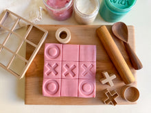Load image into Gallery viewer, Tic Tac Toe: Cut, Stamp &amp; Go, Playdough Cutter and Stamp set of 5

