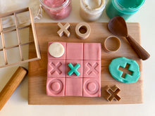 Load image into Gallery viewer, Tic Tac Toe: Cut, Stamp &amp; Go, Playdough Cutter and Stamp set of 5
