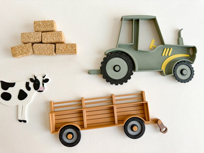NEW Tractor and Trailer Bio Sensory Play Tray