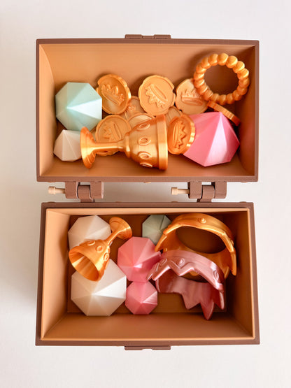 Treasure Chest Play Set Ready to 3D Print STL and 3MF Digital Download