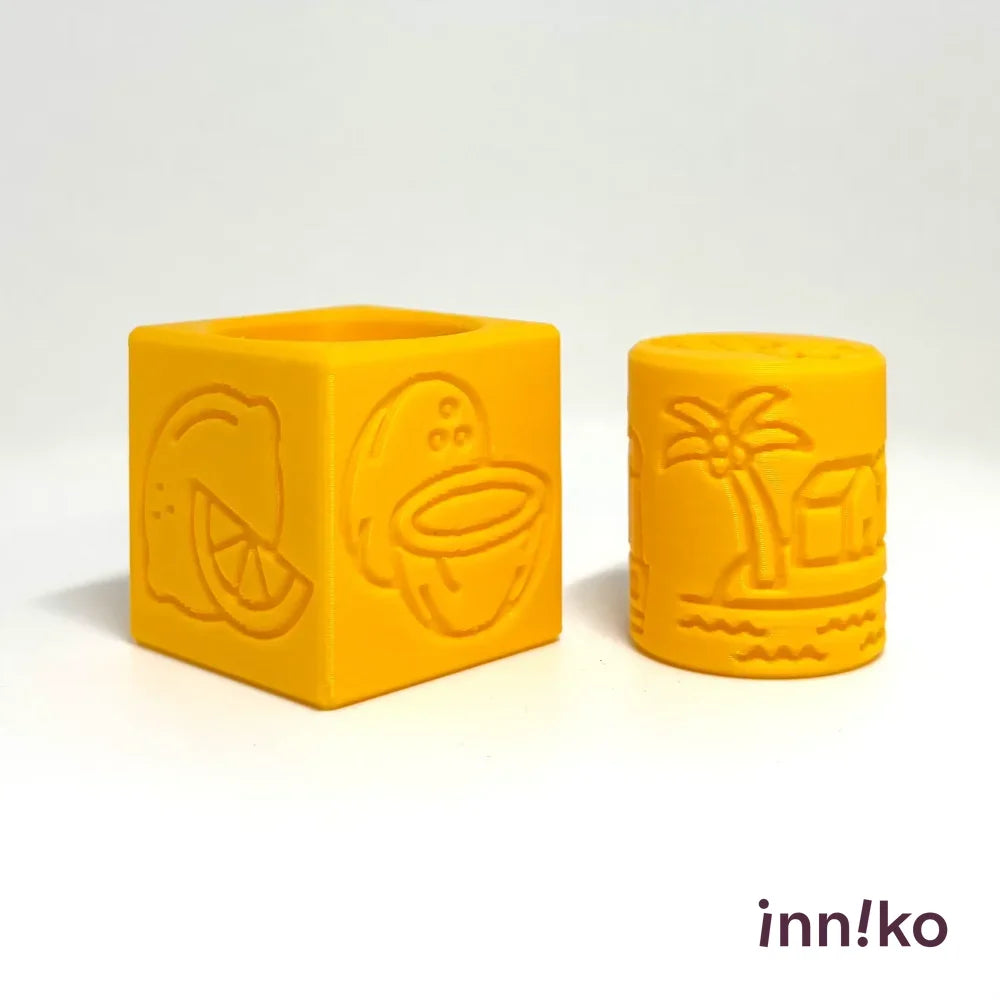 Tropical Fruits 2-in-1 Cube with Roller – A Twist on Classic Dough Play - by inniko