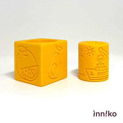 Tropical Fruits 2-in-1 Cube with Roller – A Twist on Classic Dough Play - by inniko