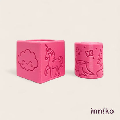 Unicorn-themed 2-in-1 Cube with Roller – A Twist on Classic Dough Play - by inniko