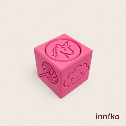 Unicorn-themed 2-in-1 Cube with Roller – A Twist on Classic Dough Play - by inniko