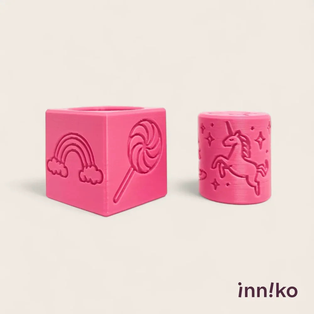 Unicorn-themed 2-in-1 Cube with Roller – A Twist on Classic Dough Play - by inniko