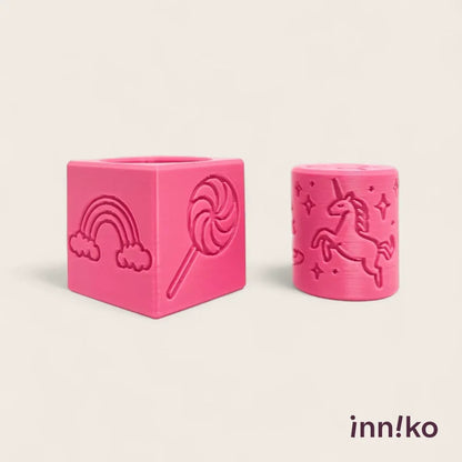 Unicorn-themed 2-in-1 Cube with Roller – A Twist on Classic Dough Play - by inniko