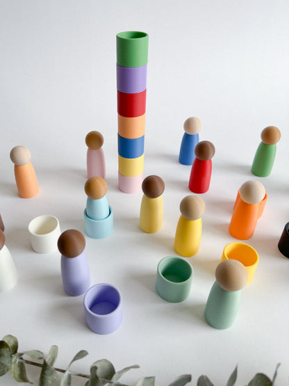 Unity Peg Dolls and Mini Bowl Collection by WooBeWee™