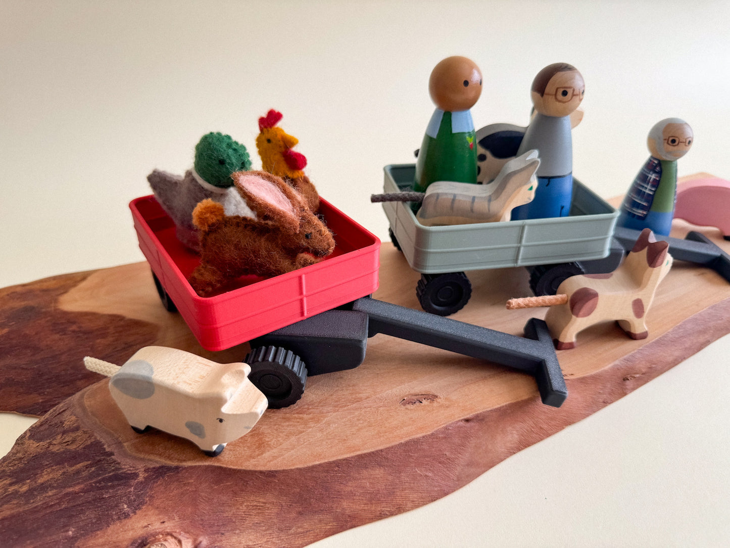 Play & Pull 3D-Printed Wagon – Sensory Play Accessory