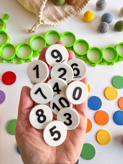 Wavy Caterpillar Counting and Pattern Tray by WooBeWee
