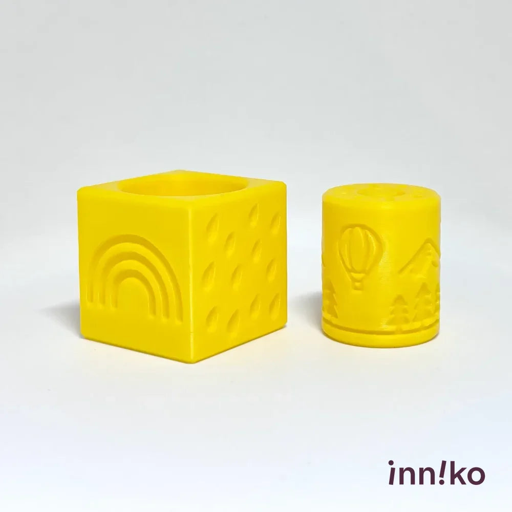 Weather-themed 2-in-1 Cube with Roller – A Twist on Classic Dough Play - by inniko