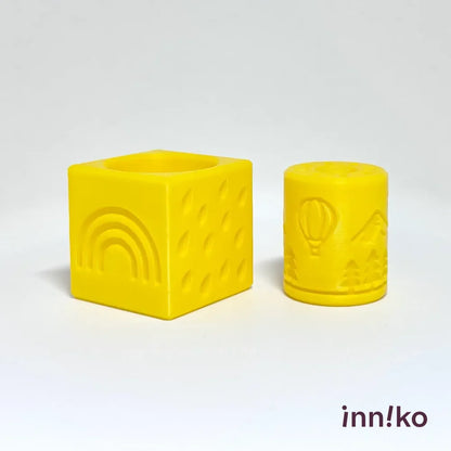 Weather-themed 2-in-1 Cube with Roller – A Twist on Classic Dough Play - by inniko