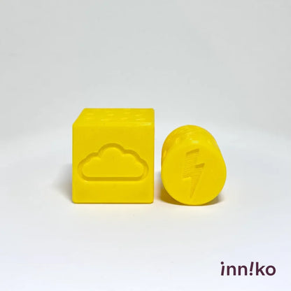 Weather-themed 2-in-1 Cube with Roller – A Twist on Classic Dough Play - by inniko