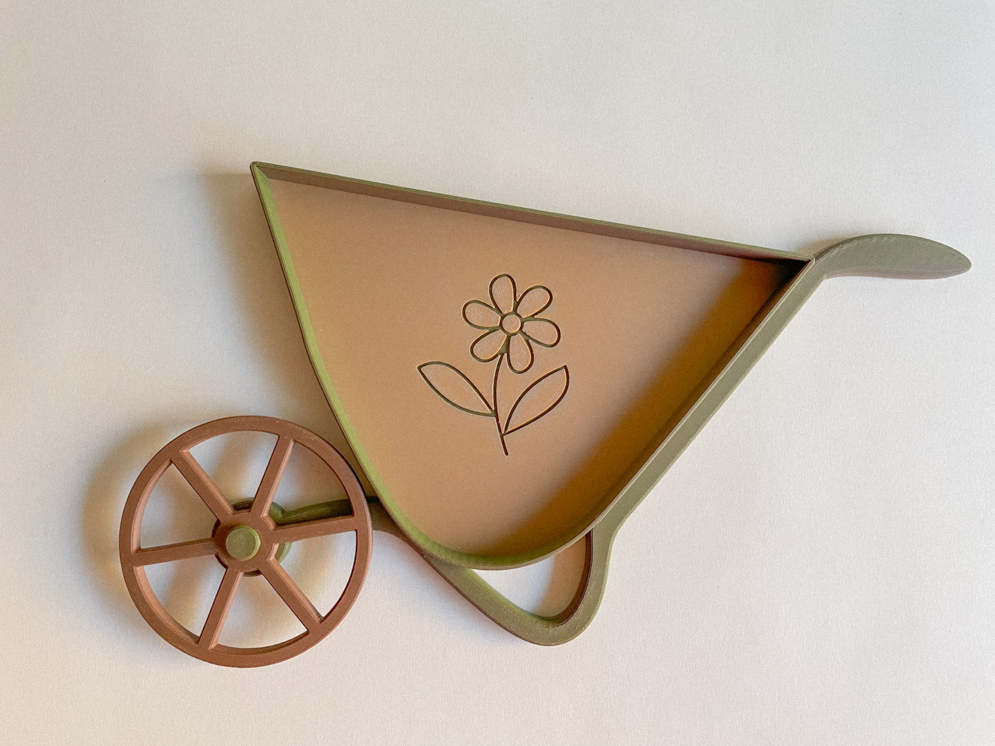 Wheelbarrow Bio Sensory Tray with movable wheel