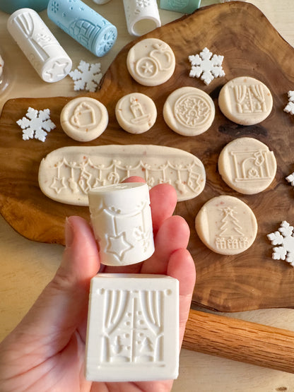 Winter and Christmas-themed Playdough Roller - A Twist on Classic Dough Play - by inniko