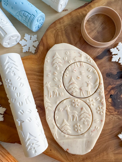 Winter and Christmas-themed Playdough Roller - A Twist on Classic Dough Play - by inniko