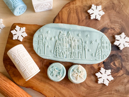 Winter and Christmas-themed Playdough Roller - A Twist on Classic Dough Play - by inniko