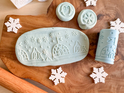 Winter and Christmas-themed Playdough Roller - A Twist on Classic Dough Play - by inniko