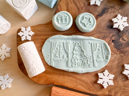 Winter and Christmas-themed Playdough Roller - A Twist on Classic Dough Play - by inniko