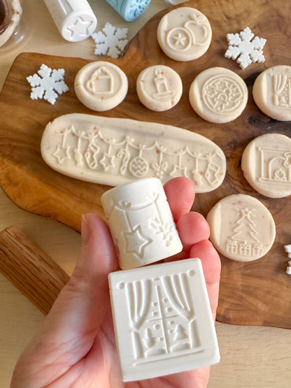 Winter and Christmas-themed Playdough Roller - A Twist on Classic Dough Play - by inniko