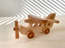 Load image into Gallery viewer, Nature Based Toys, Handmade, Daddy&#39;s Treasures, Wooden Tractor, Wooden Toy, Wooden toys, Wooden Tractor with trailer, Toy Tractor, Handmade, wooden gift, Natural wood toys, Wooden Tractor Toy with Trailer, Farm Vehicle Set, Toddler Push Toy, Montessori, Natural Toy Gift For Kid, Waldorf Toys, Baby Shower Birthday Gift, wooden airplane, airplane, handmade toys, wooden toys
