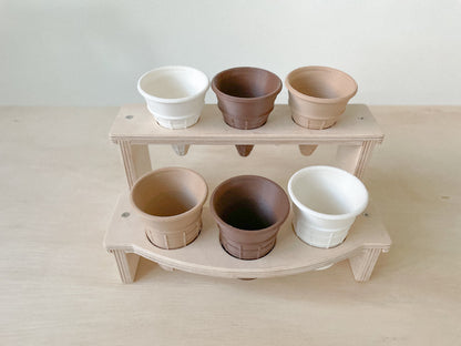 Wooden Ice Cream Cone Stand