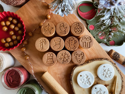Festive Cheer Double-sided Wooden Stamps