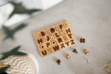 Load image into Gallery viewer, Natural Uppercase Alphabet Puzzle
