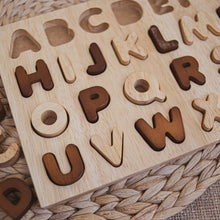 Load image into Gallery viewer, Natural Uppercase Alphabet Puzzle
