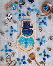 Load image into Gallery viewer, Snowman Wooden Sensory Tray
