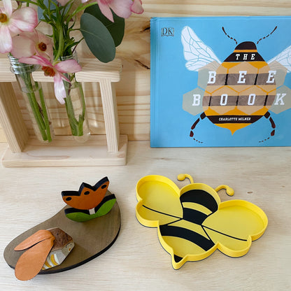 Bee-themed Bio Trays for Sensory Play