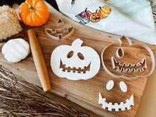 Load image into Gallery viewer, Build a Jack-O-Lantern Bio Dough Cutters set of 5
