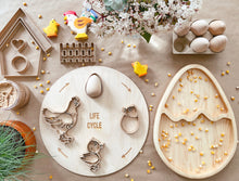 Load image into Gallery viewer, Cracked Egg Wooden Sensory Tray
