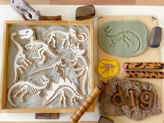Prehistoric Fossils for Sensory Play