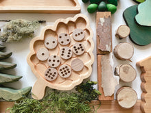 Load image into Gallery viewer, Wood Number Coins 0-9 - double sided
