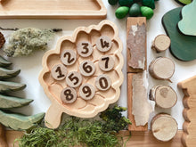 Load image into Gallery viewer, Wood Number Coins 0-9 - double sided
