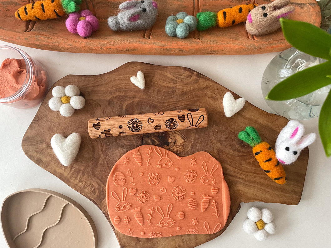 Easter-themed Wooden Roller (Laser Engraved)