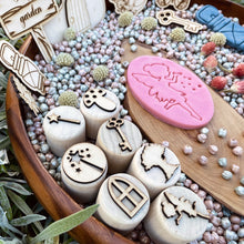 Load image into Gallery viewer, Wooden Playdough Stamps - different themes
